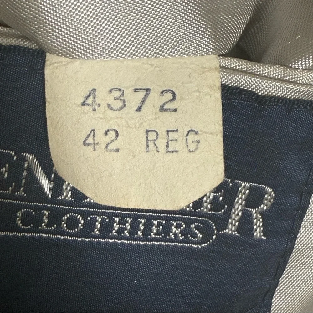 Kuppenheimer Men's Gray Prima Suede 2 Button Single Breasted Blazer Size 42 R